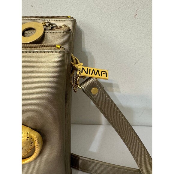 NIMA DARK GOLD MESH GOLDEN TIGER CROSSBODY MIRAGE SEIGFRIED & ROY 1990's - Picture 4 of 9